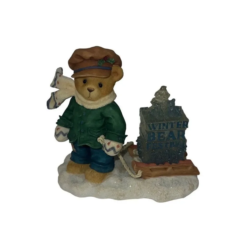 Enesco Cherished Teddies James Going my Way for the Holidays Figurine 1997 READ